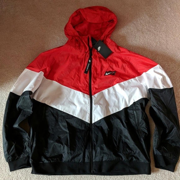 red and white nike windrunner